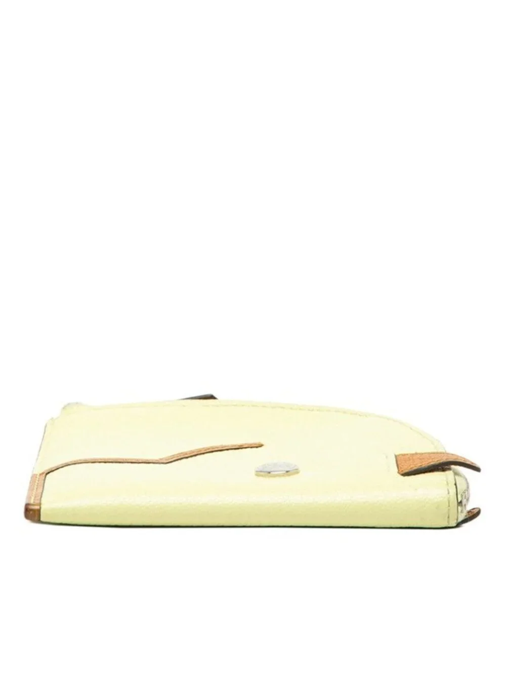 Hermes Paddock Coin Purse Mini Wallet Yellow Brown Chevre